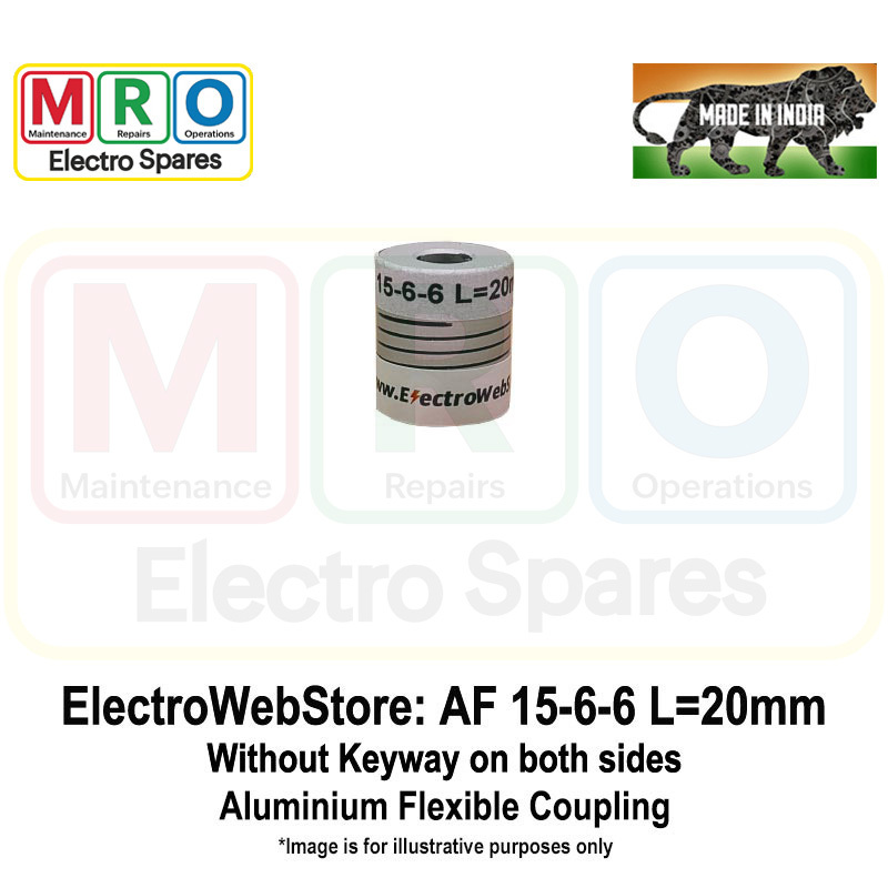 AF-15-6-6 L: 20mm W/o Keyway on both sides AF-15-6-6 L: 20mm W/o Keyway on both sides