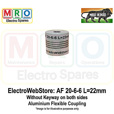 AF-20-6-6 L: 22mm W/o Keyway on both sides