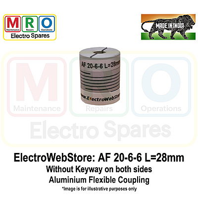 AF-20-6-6 L: 28mm W/o Keyway on both sides