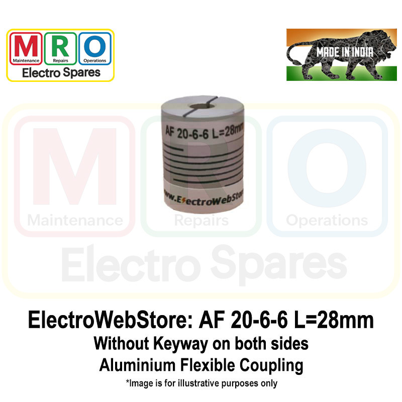 AF-20-6-6 L: 28mm W/o Keyway on both sides AF-20-6-6 L: 28mm W/o Keyway on both sides