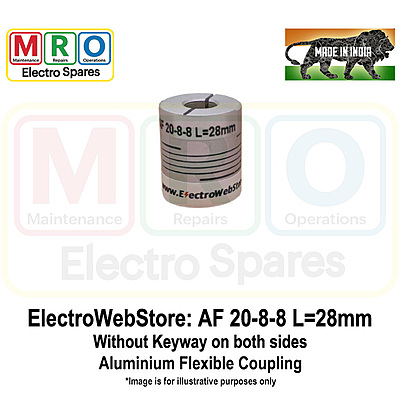 AF-20-8-8 L: 28mm W/o Keyway on both sides