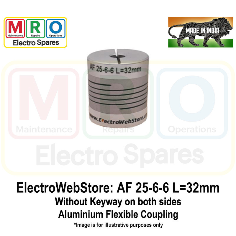 AF-25-6-6 L: 32mm W/o Keyway on both sides AF-25-6-6 L: 32mm W/o Keyway on both sides