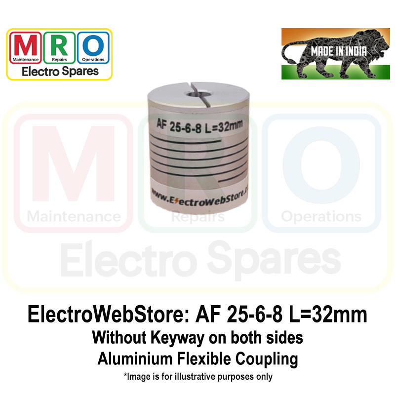 AF-25-6-8 L: 32mm W/o Keyway on both sides AF-25-6-8 L: 32mm W/o Keyway on both sides