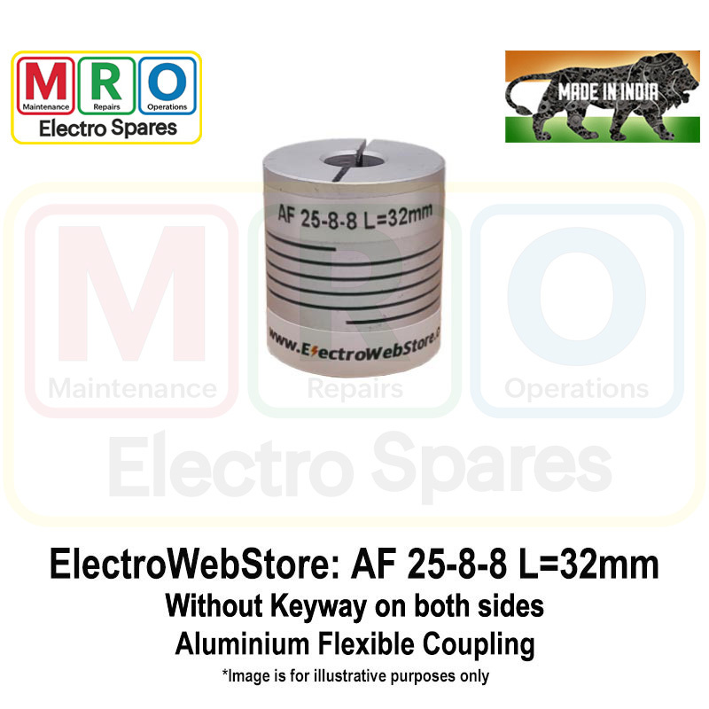 AF-25-8-8 L: 32mm W/o Keyway on both sides AF-25-8-8 L: 32mm W/o Keyway on both sides